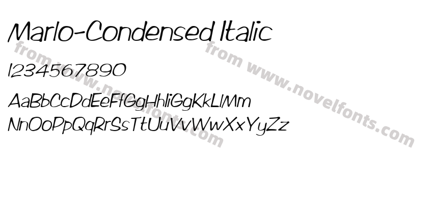 Marlo-Condensed ItalicPreview