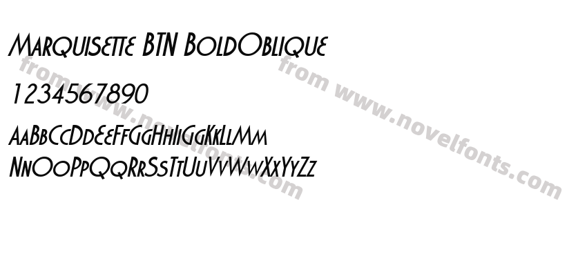 Marquisette BTN BoldObliquePreview