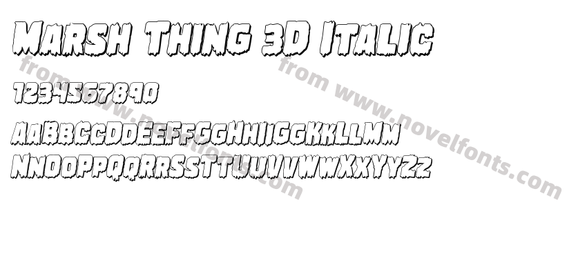 Marsh Thing 3D ItalicPreview