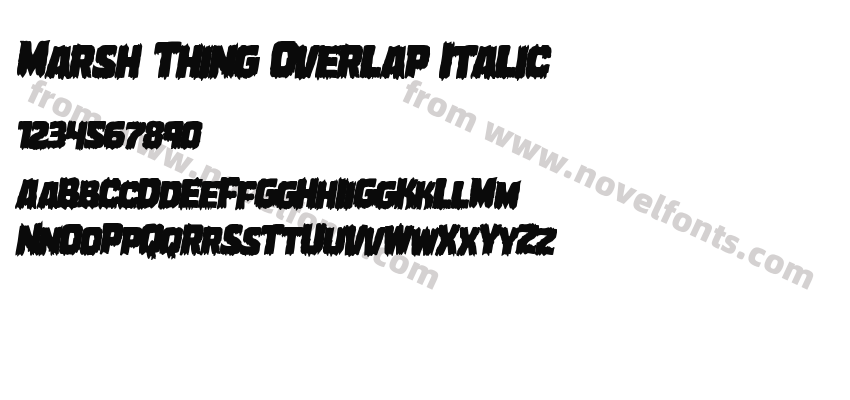 Marsh Thing Overlap ItalicPreview