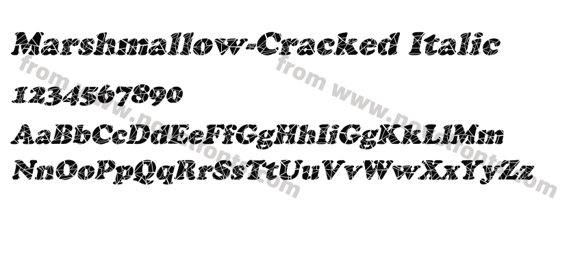 Marshmallow-Cracked ItalicPreview