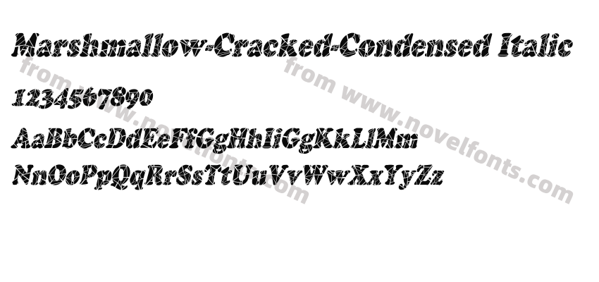Marshmallow-Cracked-Condensed ItalicPreview