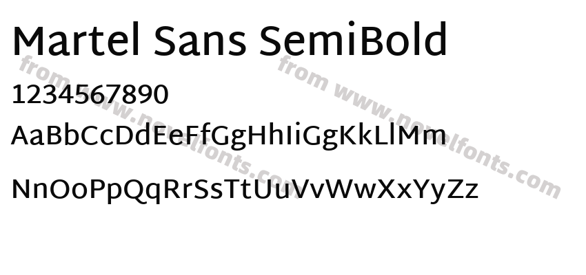 Martel Sans SemiBoldPreview