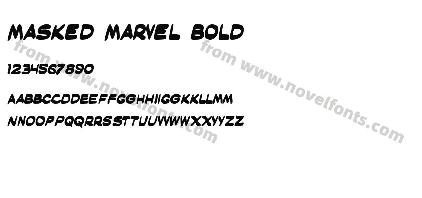 Masked Marvel BoldPreview