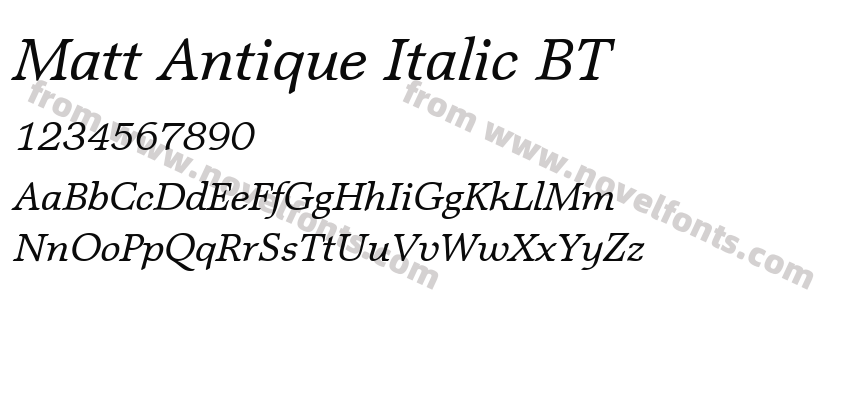 Matt Antique Italic BTPreview