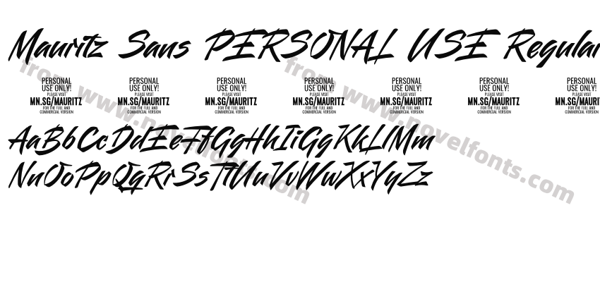 Mauritz Sans PERSONAL USE Regular ItalicPreview