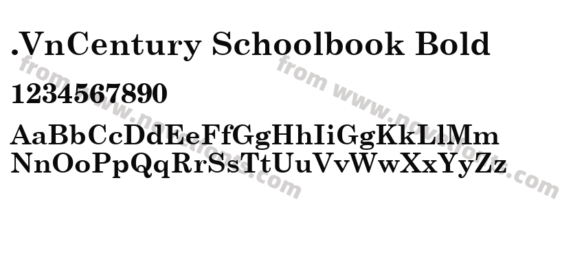 .VnCentury Schoolbook BoldPreview