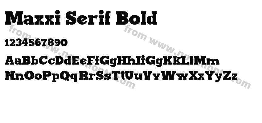 Maxxi Serif BoldPreview