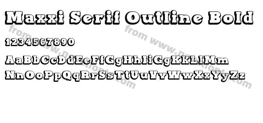 Maxxi Serif Outline BoldPreview