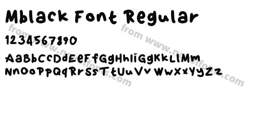 Mblack Font RegularPreview