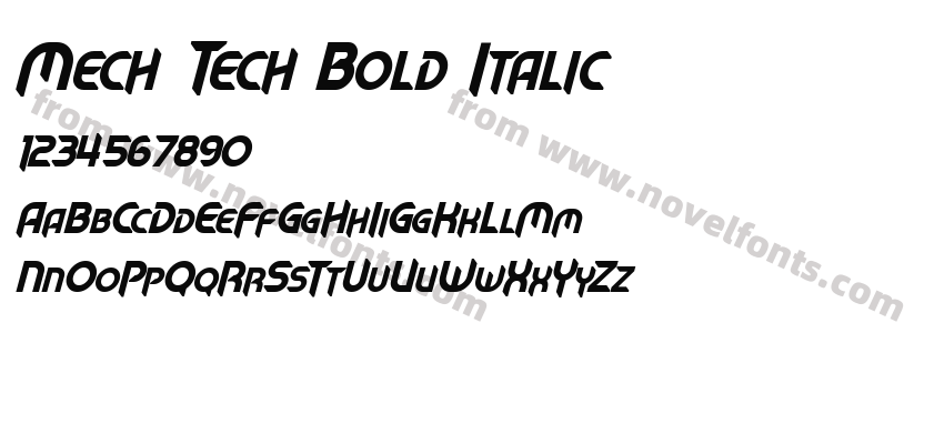 Mech Tech Bold ItalicPreview