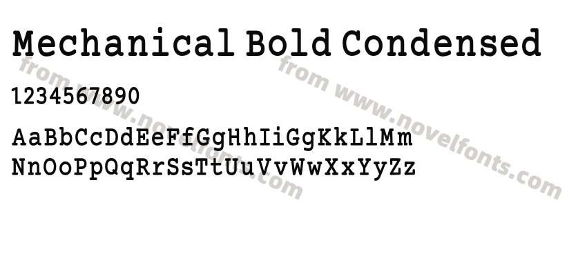 Mechanical Bold CondensedPreview