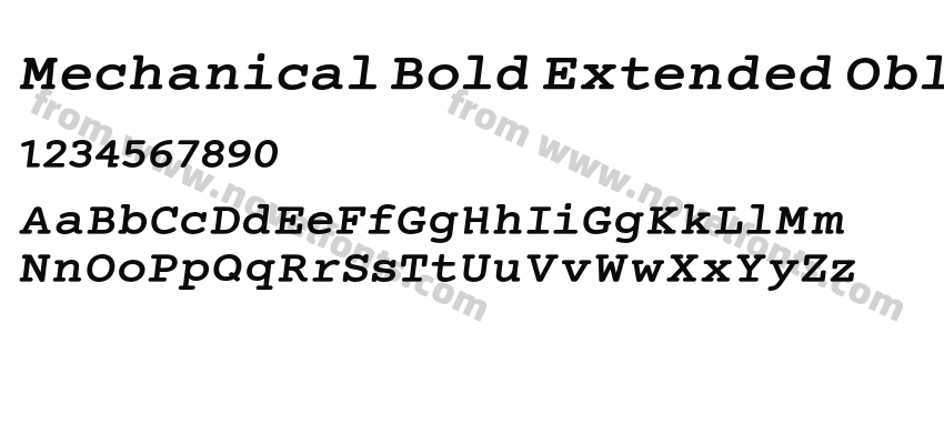 Mechanical Bold Extended ObliquePreview