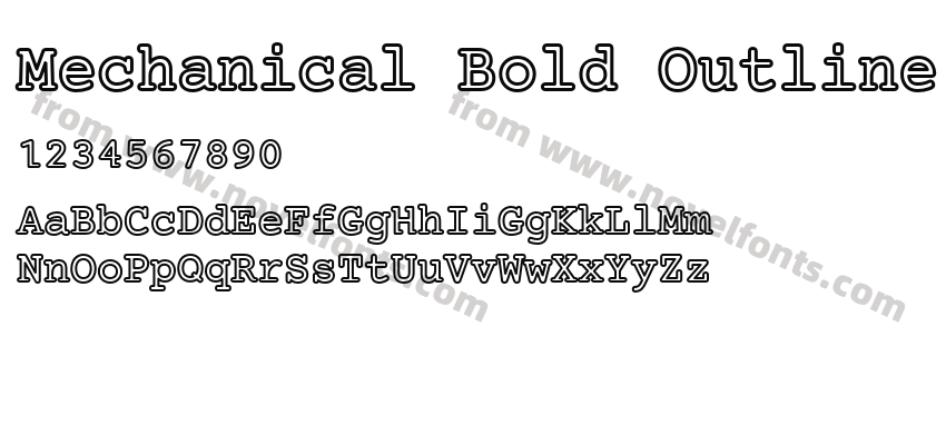 Mechanical Bold OutlinePreview