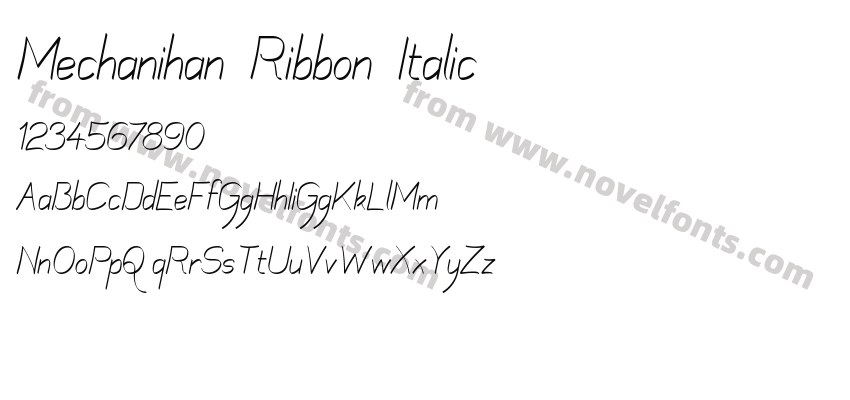 Mechanihan Ribbon ItalicPreview