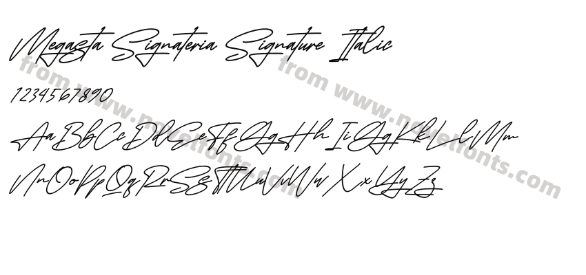 Megasta Signateria Signature ItalicPreview