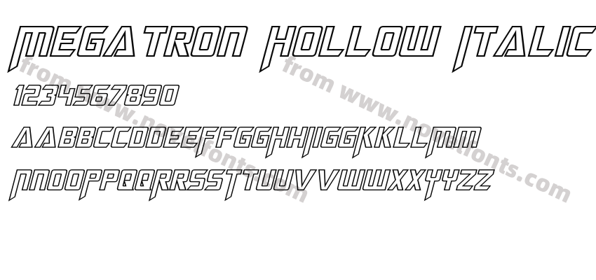 Megatron Hollow ItalicPreview