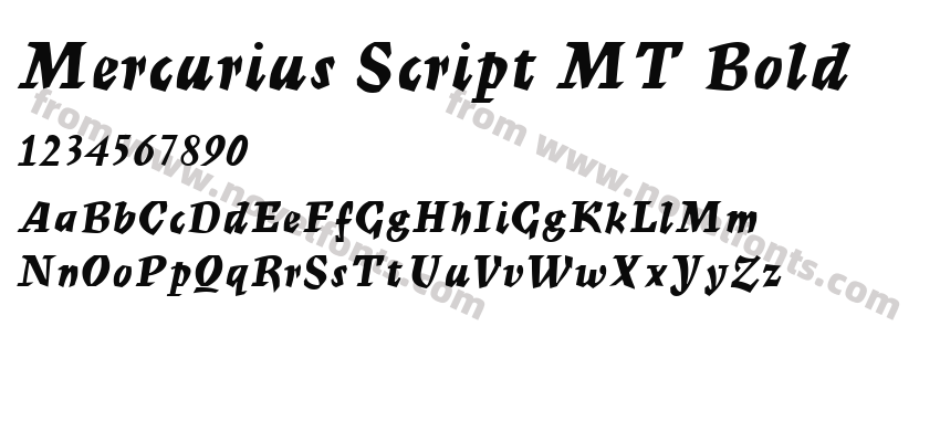 Mercurius Script MT BoldPreview