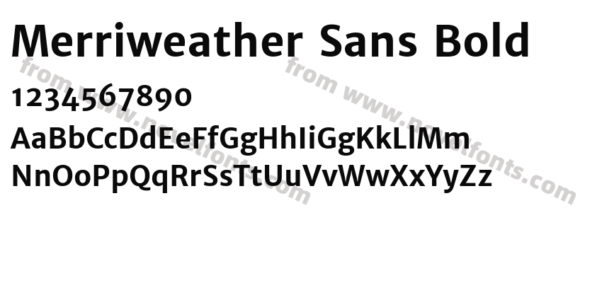 Merriweather Sans BoldPreview