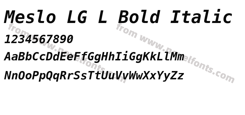 Meslo LG L Bold ItalicPreview