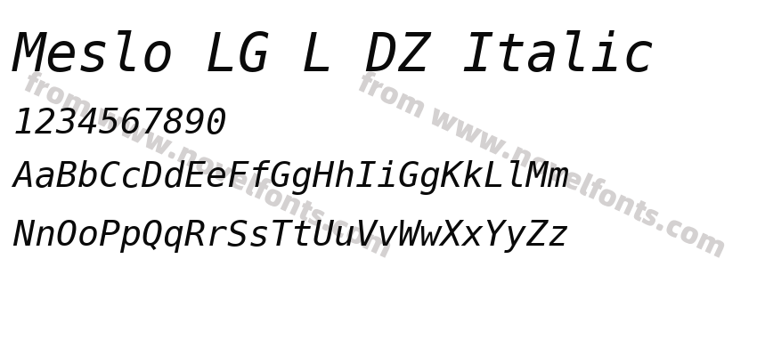 Meslo LG L DZ ItalicPreview