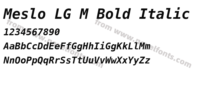 Meslo LG M Bold ItalicPreview