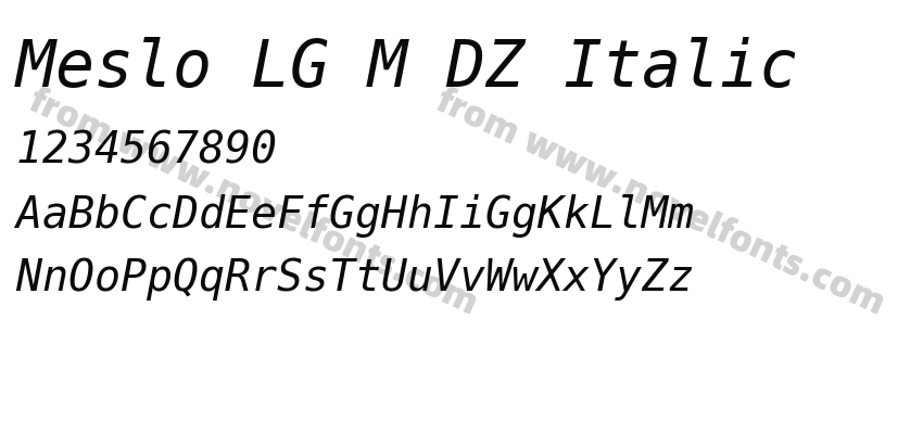 Meslo LG M DZ ItalicPreview