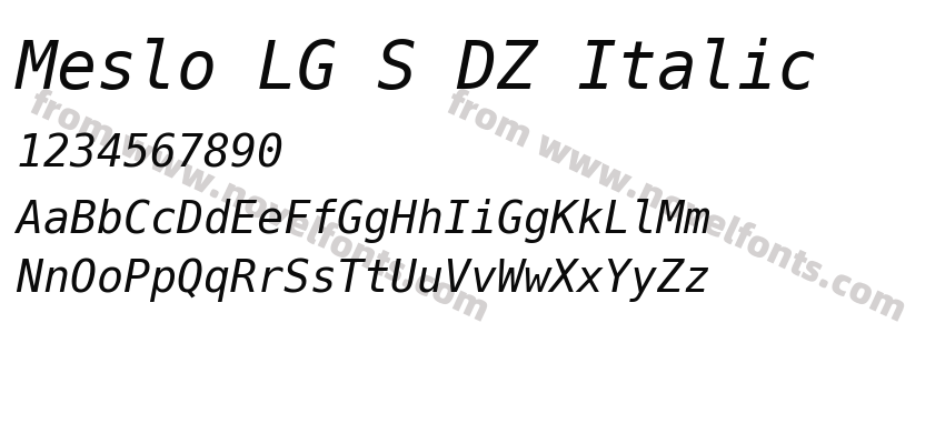 Meslo LG S DZ ItalicPreview