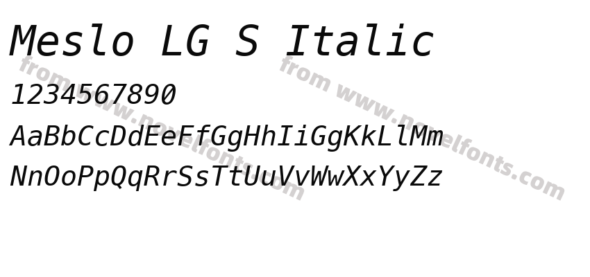 Meslo LG S ItalicPreview