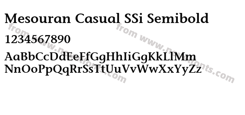 Mesouran Casual SSi SemiboldPreview