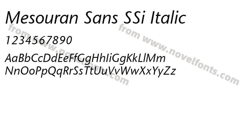 Mesouran Sans SSi ItalicPreview