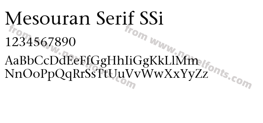 Mesouran Serif SSiPreview