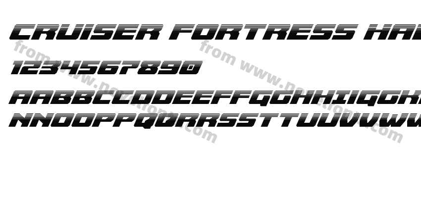 Cruiser Fortress Halftone ItalicPreview