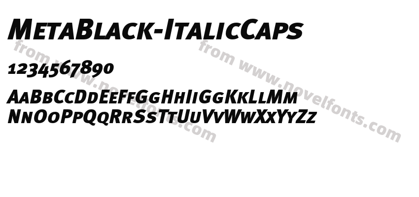 MetaBlack-ItalicCapsPreview