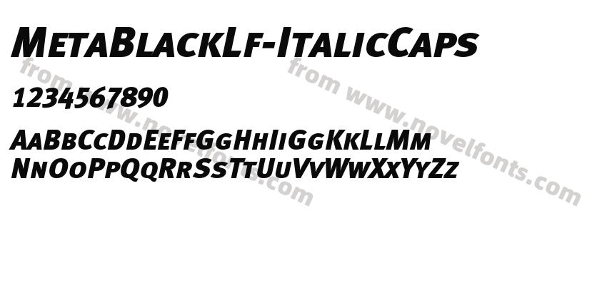 MetaBlackLf-ItalicCapsPreview