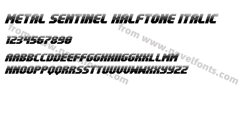 Metal Sentinel Halftone ItalicPreview