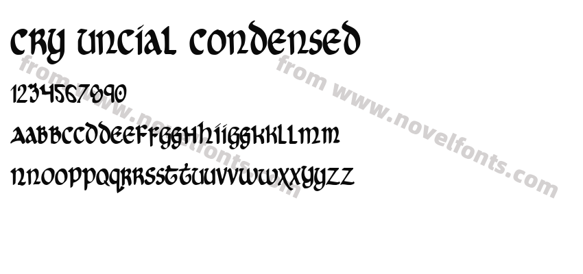 Cry Uncial CondensedPreview