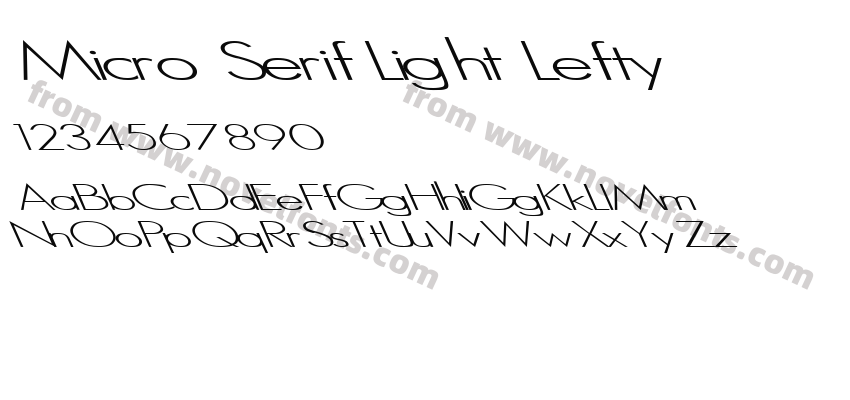 Micro Serif Light LeftyPreview