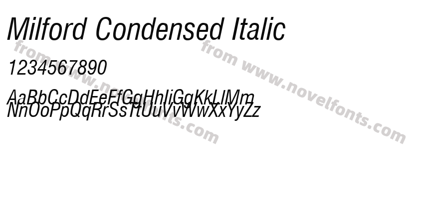 Milford Condensed ItalicPreview