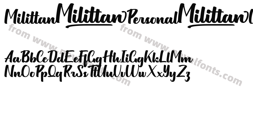 Milittan Personal Use OnlyPreview