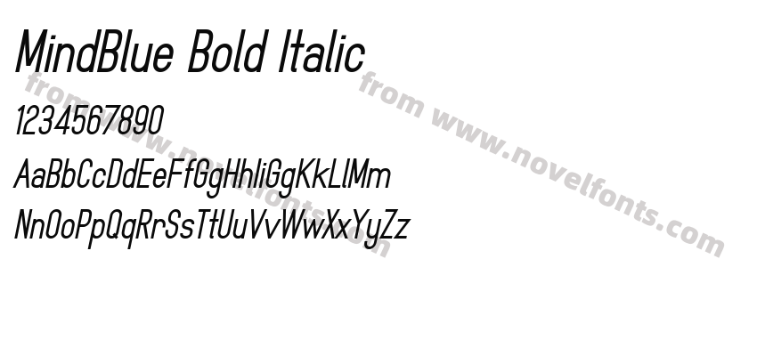 MindBlue Bold ItalicPreview