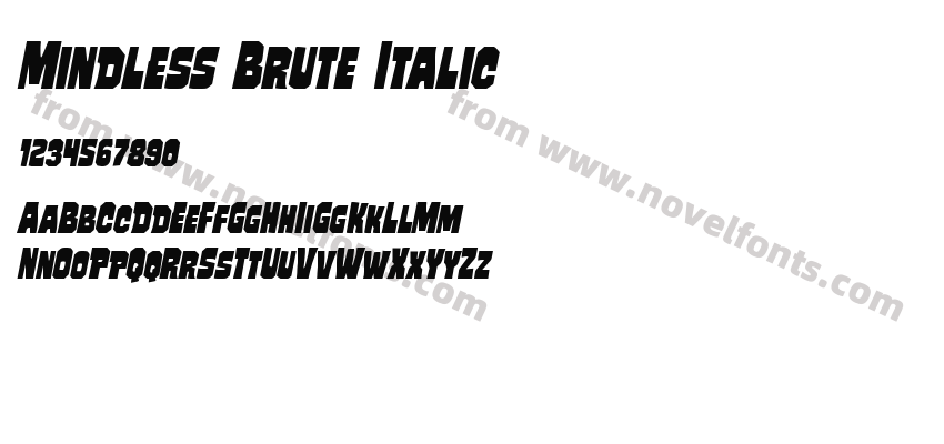 Mindless Brute ItalicPreview