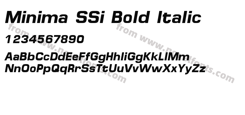 Minima SSi Bold ItalicPreview