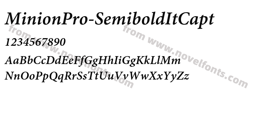 MinionPro-SemiboldItCaptPreview