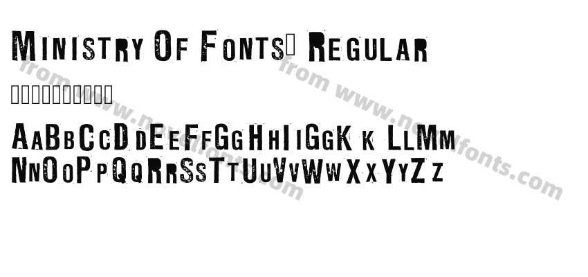 Ministry Of Fonts3 RegularPreview