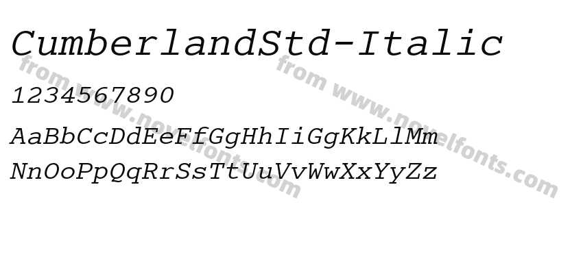 CumberlandStd-ItalicPreview