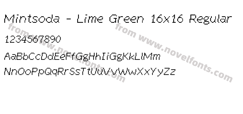 Mintsoda - Lime Green 16x16 RegularPreview