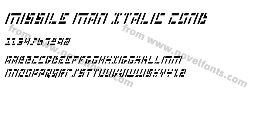 Missile Man Italic CondPreview