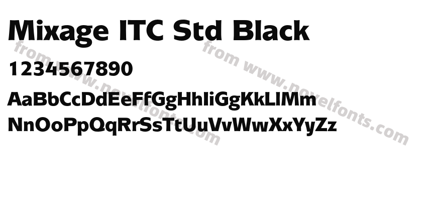 Mixage ITC Std BlackPreview