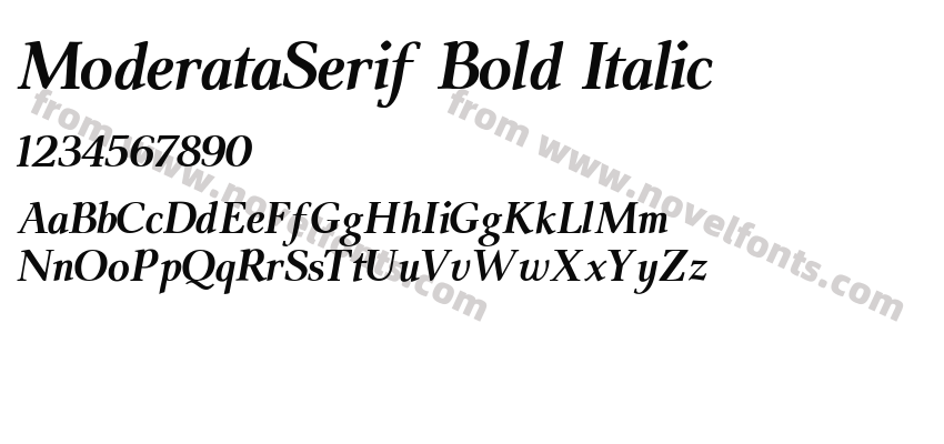 ModerataSerif Bold ItalicPreview